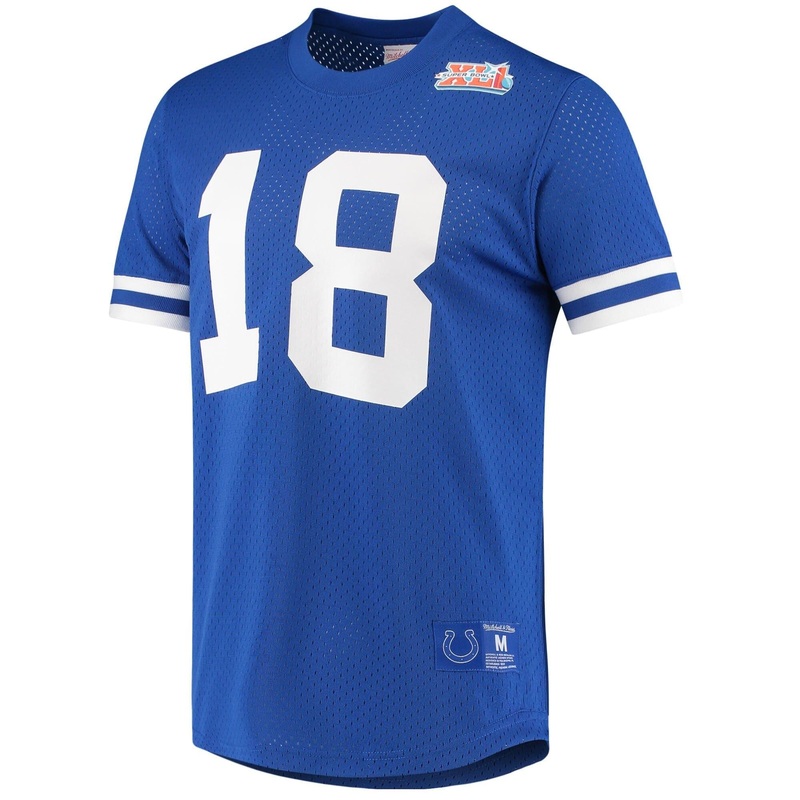 Peyton Manning Indianapolis Colts Mitchell & Ness NFL Name Number Mesh Crew – Blue