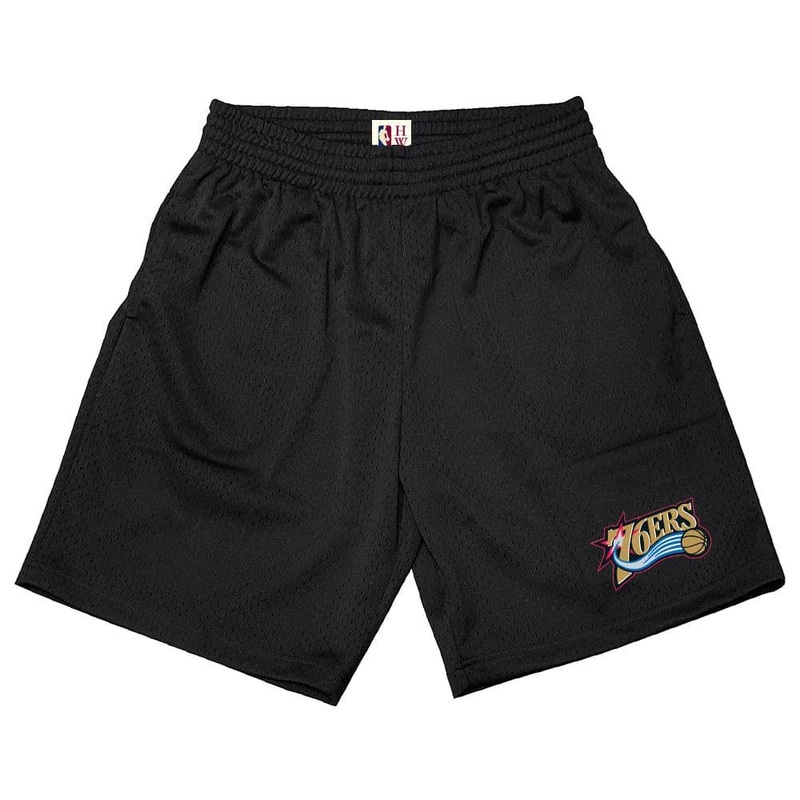 Philadelphia 76ers Mitchell & Ness NBA HWC Mesh Shorts – Black