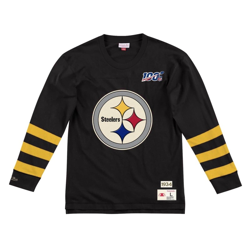 Pittsburgh Steelers Mitchell & Ness NFL Team Inspired Long Sleeve T-Shirt – Black