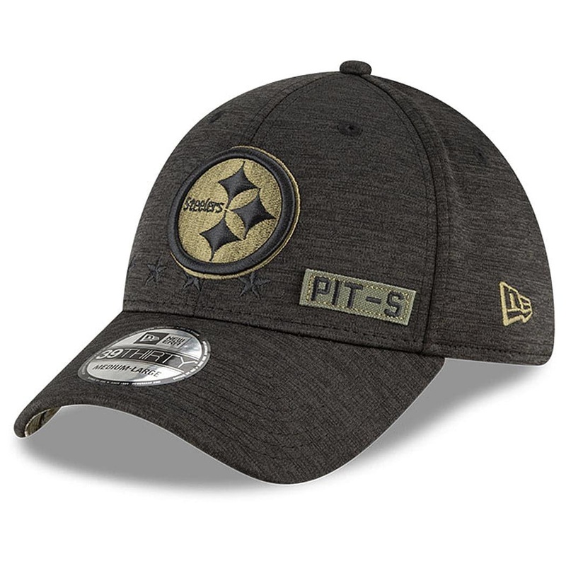 Pittsburgh Steelers New Era NFL 2020 Sideline 39THIRTY Flex Fit Curve Hat – Black