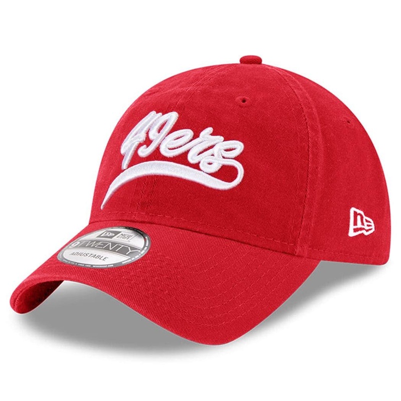 San Francisco 49ers New Era NFL Tail Sweep 9TWENTY Curve Hat – Red