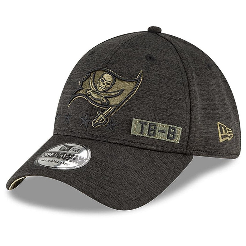 Tampa Bay Buccaneers New Era NFL 2020 Sideline 39THIRTY Flex Fit Curve Hat – Black