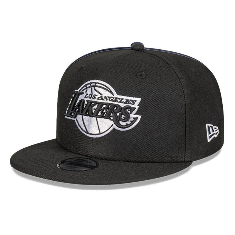Youths Los Angeles Lakers New Era NBA Black & White 9FIFTY Snapback Hat
