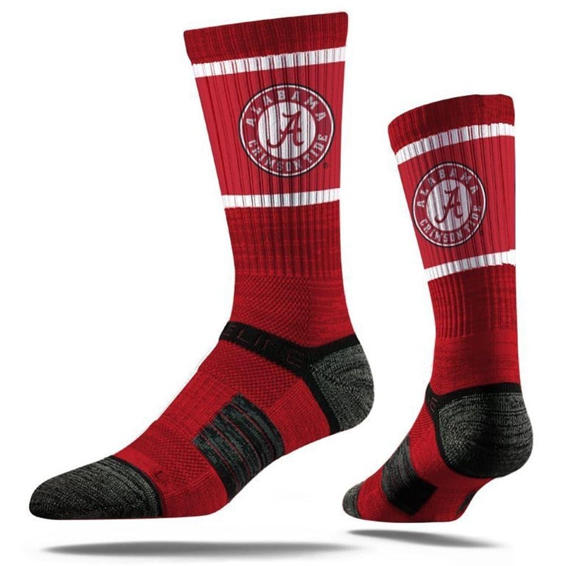 Alabama Crimson Tide Strideline NCAA Team Stripe Premium Crew Socks – Crimson