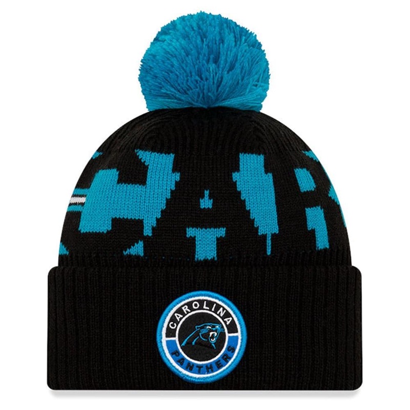 Carolina Panthers New Era NFL 2020 Team Sideline Knit Beanie – Black