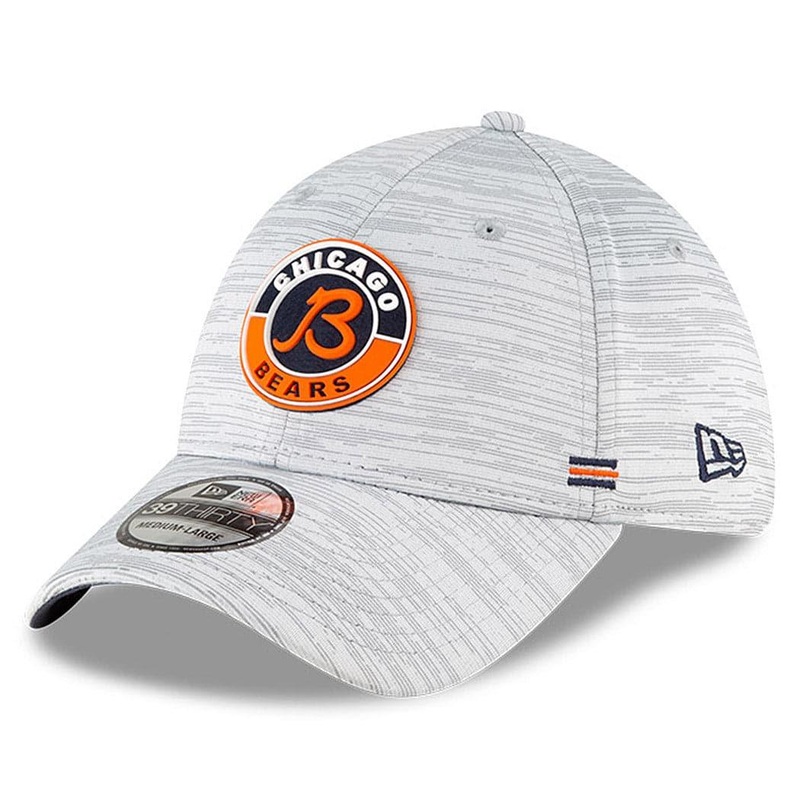 Chicago Bears Alternate New Era NFL 2020 Sideline 39THIRTY Flex Fit Curve Hat – Grey