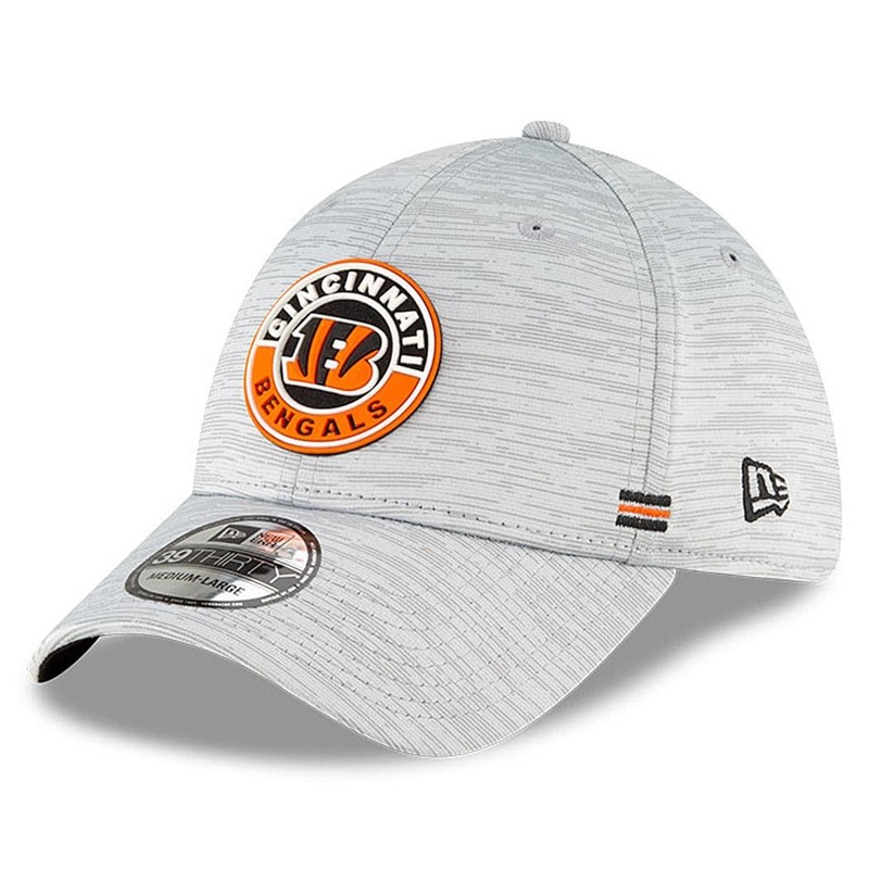 Cincinnati Bengals New Era NFL 2020 Sideline 39THIRTY Flex Fit Curve Hat – Grey