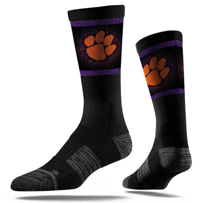 Clemson Tigers Strideline NCAA Team Stripe Classic Crew Socks – Black