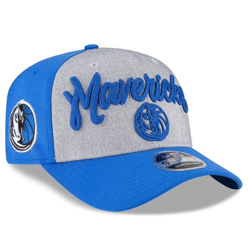 Dallas Mavericks New Era NBA 2020 Draft Stretch-Snap 9FIFTY Curved Snapback Hat – Blue