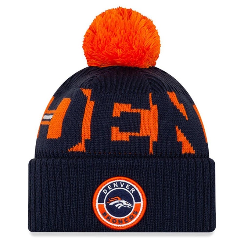 Denver Broncos New Era NFL 2020 Team Sideline Knit Beanie – Navy