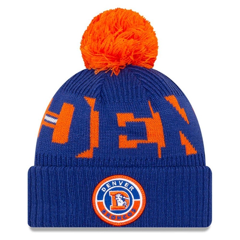Denver Broncos Throwback New Era NFL 2020 Team Colour Sideline Knit Beanie