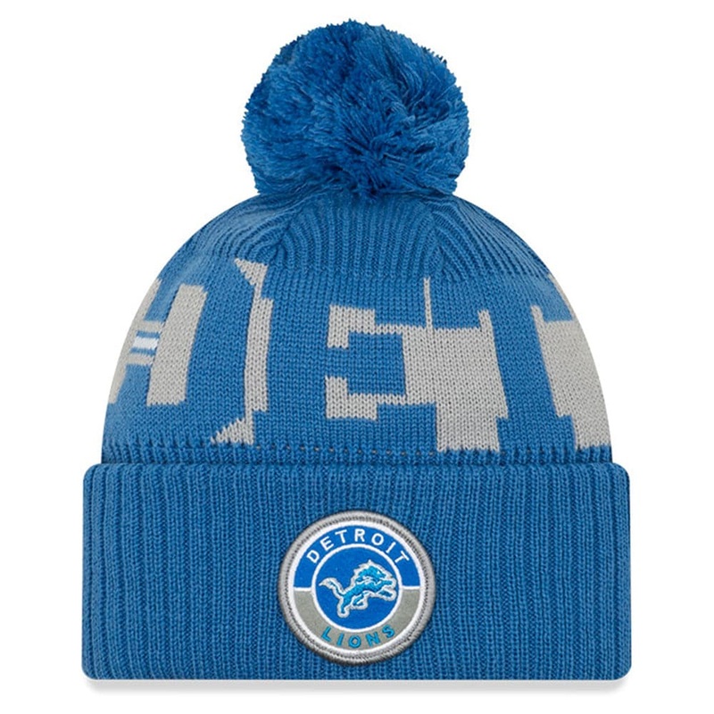 Detroit Lions New Era NFL 2020 Team Sideline Knit Beanie – Blue