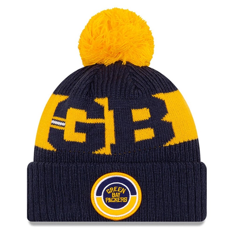 Green Bay Packers Throwback New Era NFL 2020 Team Colour Sideline Knit Beanie
