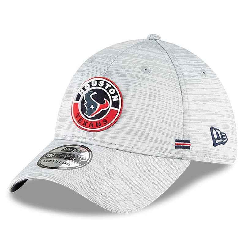 Houston Texans New Era NFL 2020 Sideline 39THIRTY Flex Fit Curve Hat – Grey