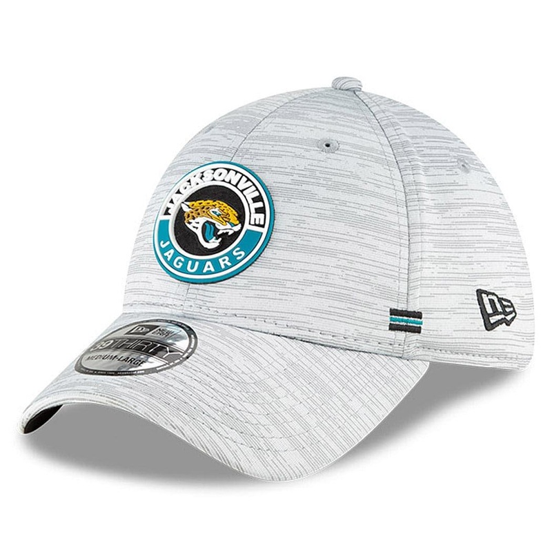 Jacksonville Jaguars New Era NFL 2020 Sideline 39THIRTY Flex Fit Curve Hat – Grey