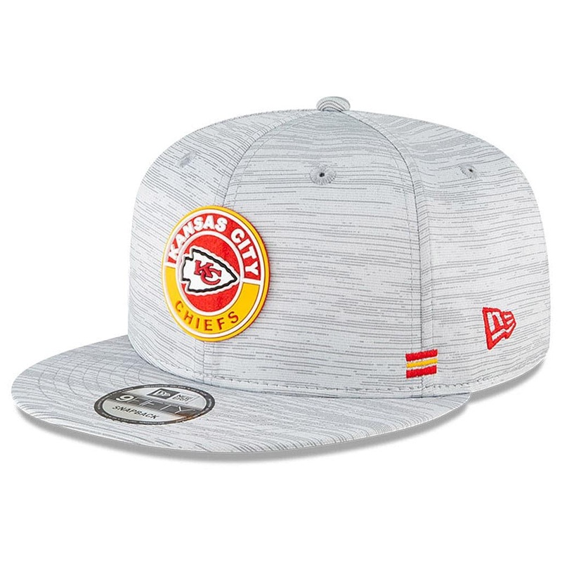 Kansas City Chiefs New Era NFL 2020 Sideline 9FIFTY Snapback Hat – Grey