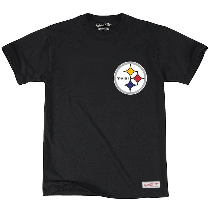 Pittsburgh Steelers Mitchell & Ness NFL Retro Repeat T-Shirt – Black