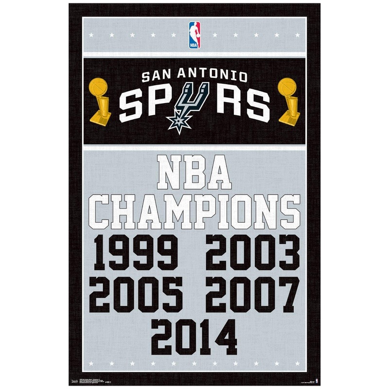 San Antonio Spurs Champion History Trends NBA 57 x 86cm Poster