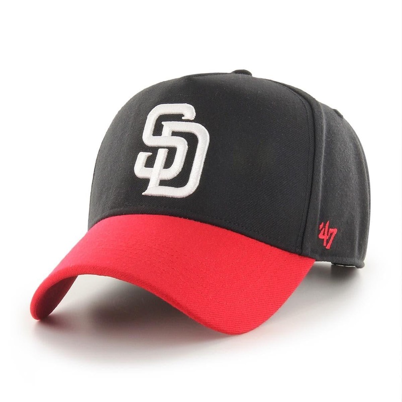 San Diego Padres 47 MLB 2 Tone MVP DT Pinch Curve Snapback Hat – Black