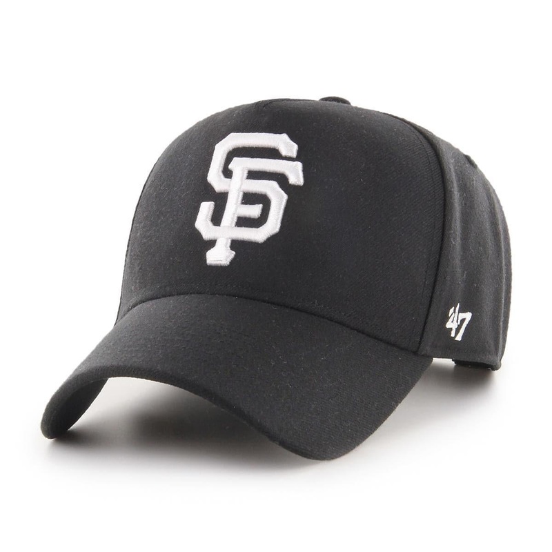 San Francisco Giants 47 MLB Black & White Logo MVP DT Curve Snapback Hat