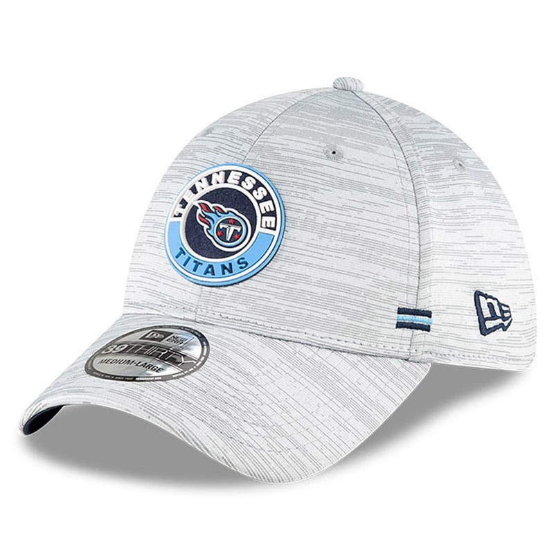 Tennessee Titans New Era NFL 2020 Sideline 39THIRTY Flex Fit Curve Hat – Grey