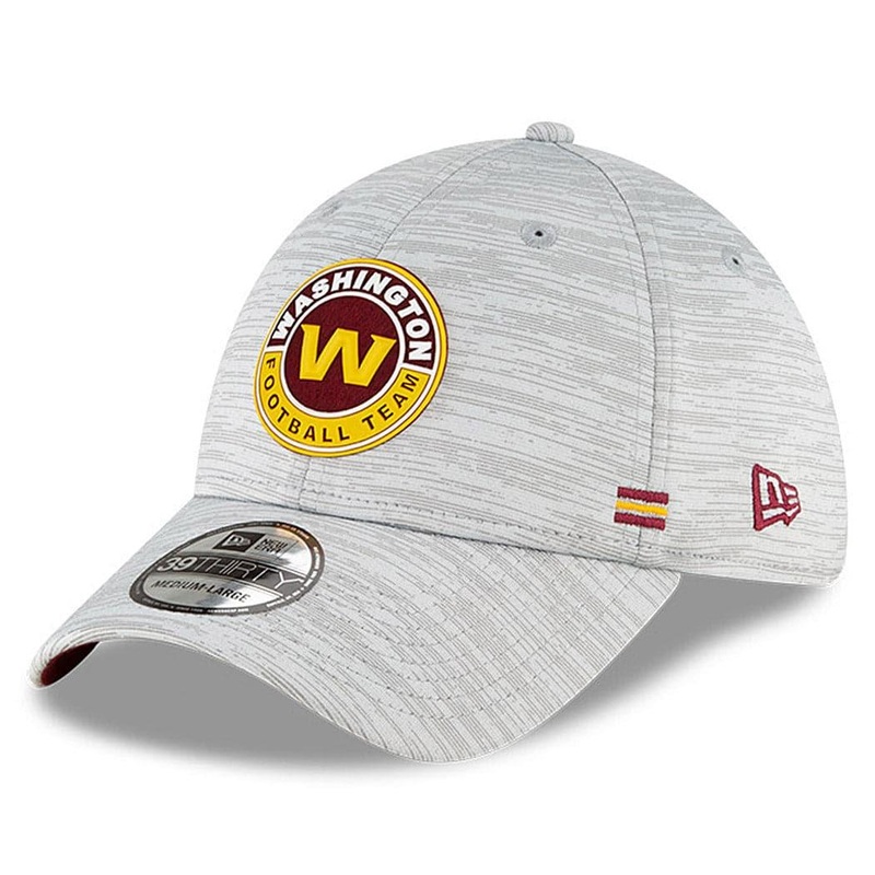 Washington Football Team New Era NFL 2020 Sideline 39THIRTY Flex Fit Curve Hat – Grey