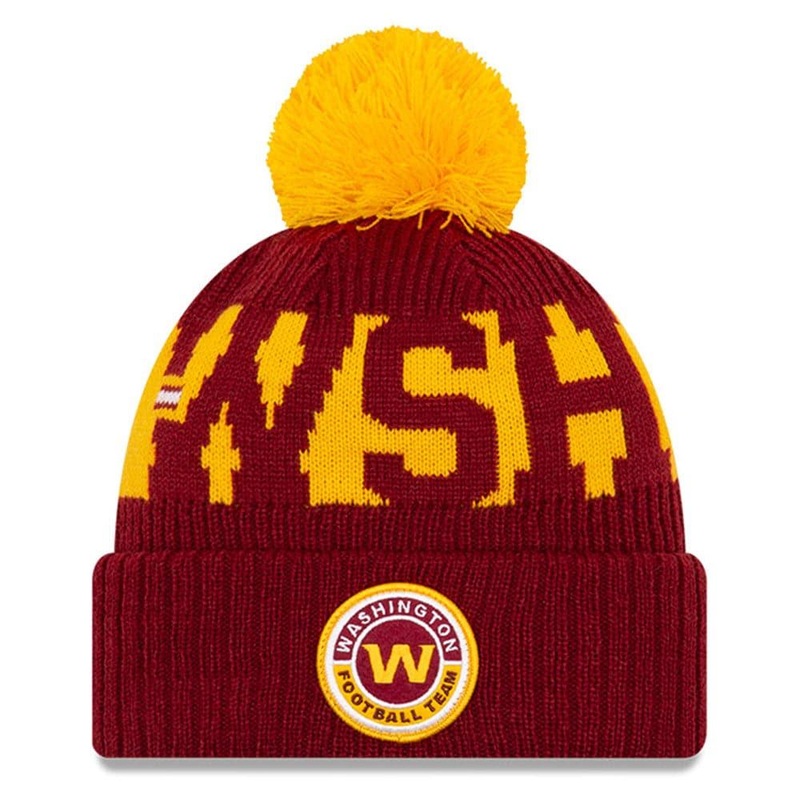 Washington Football Team New Era NFL 2020 Team Colour Sideline Knit Beanie