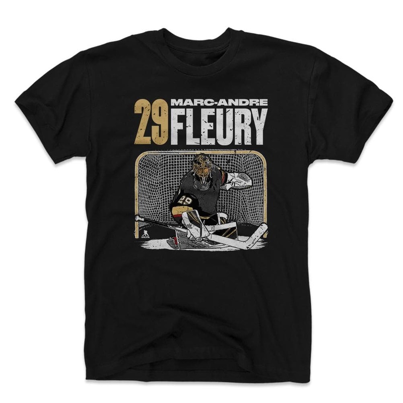 Andre Fleury Vegas Golden Knights 500 Level NHL Goalie T-Shirt – Black