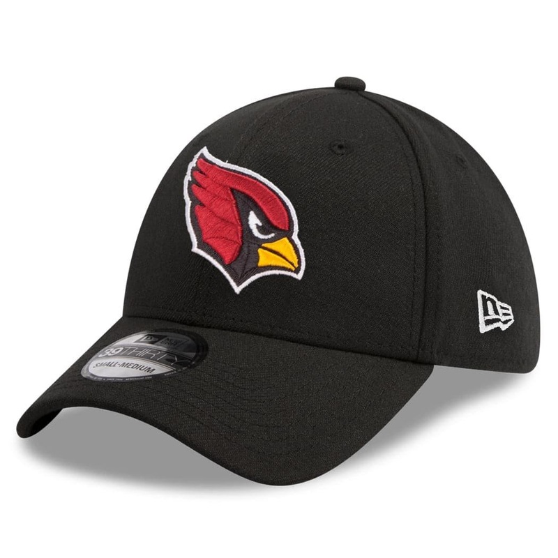 Arizona Cardinals New Era NFL Team 39THIRTY Flex Fit Curve Hat – Black