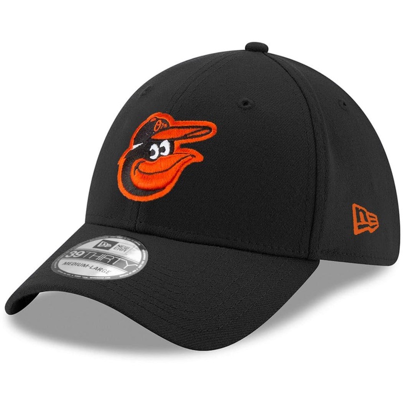 Baltimore Orioles New Era MLB Team 39THIRTY Stretch-Fit Hat – Black