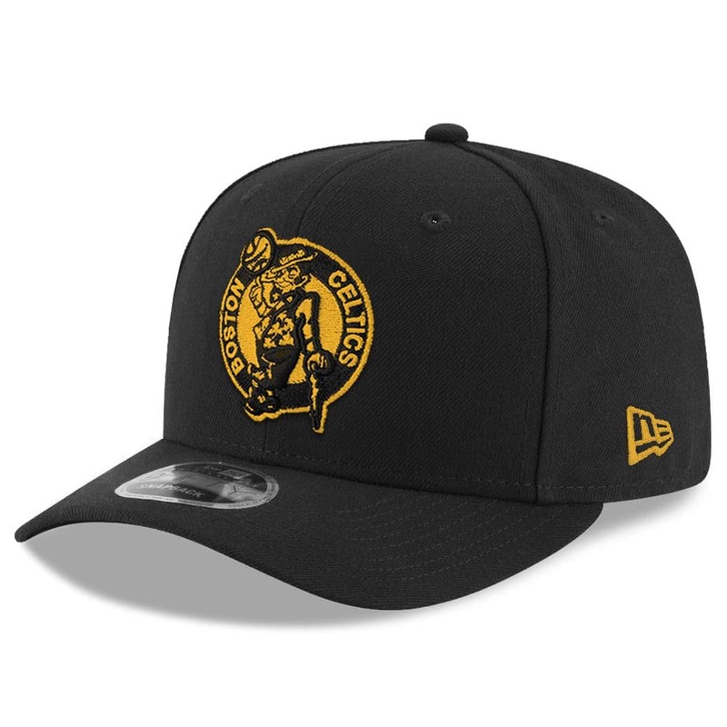 Boston Celtics New Era NBA Amber Logo 9FIFTY OF Pre-Curved Snapback Hat – Black