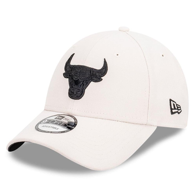 Chicago Bulls New Era NBA Black Tonal 9FORTY Snapback Curve Hat – Stone