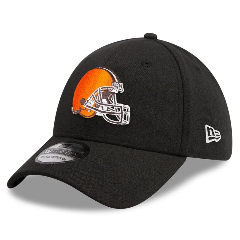 Cleveland Browns New Era NFL Team 39THIRTY Flex Fit Curve Hat – Black