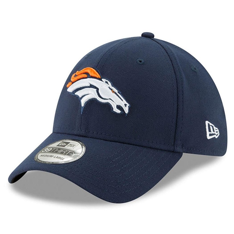 Denver Broncos New Era NFL Team 39THIRTY Flex Fit Curve Hat – Navy