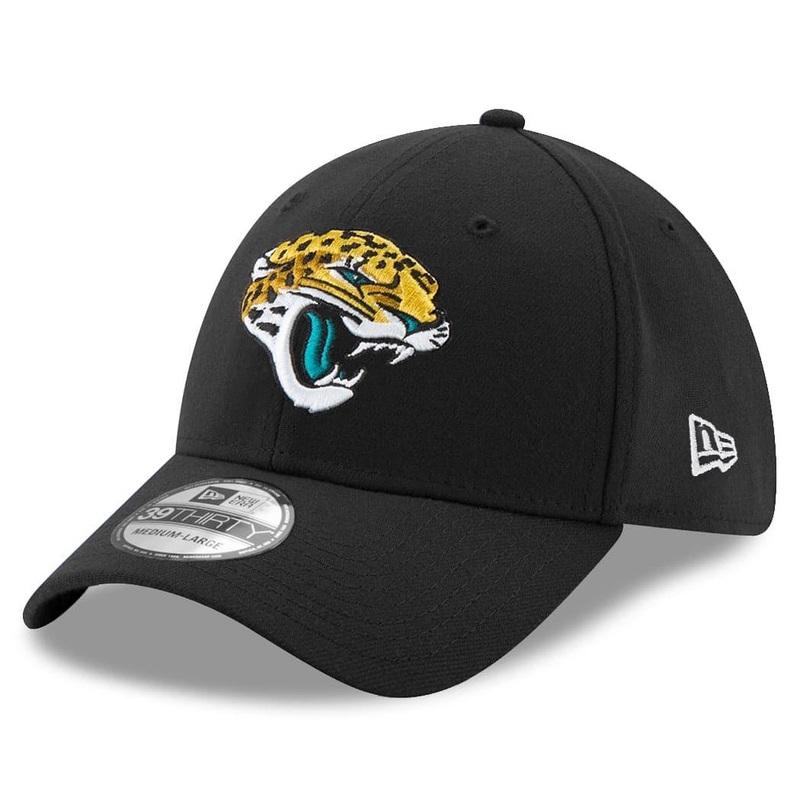 Jacksonville Jaguars New Era NFL Team 39THIRTY Flex Fit Curve Hat – Black