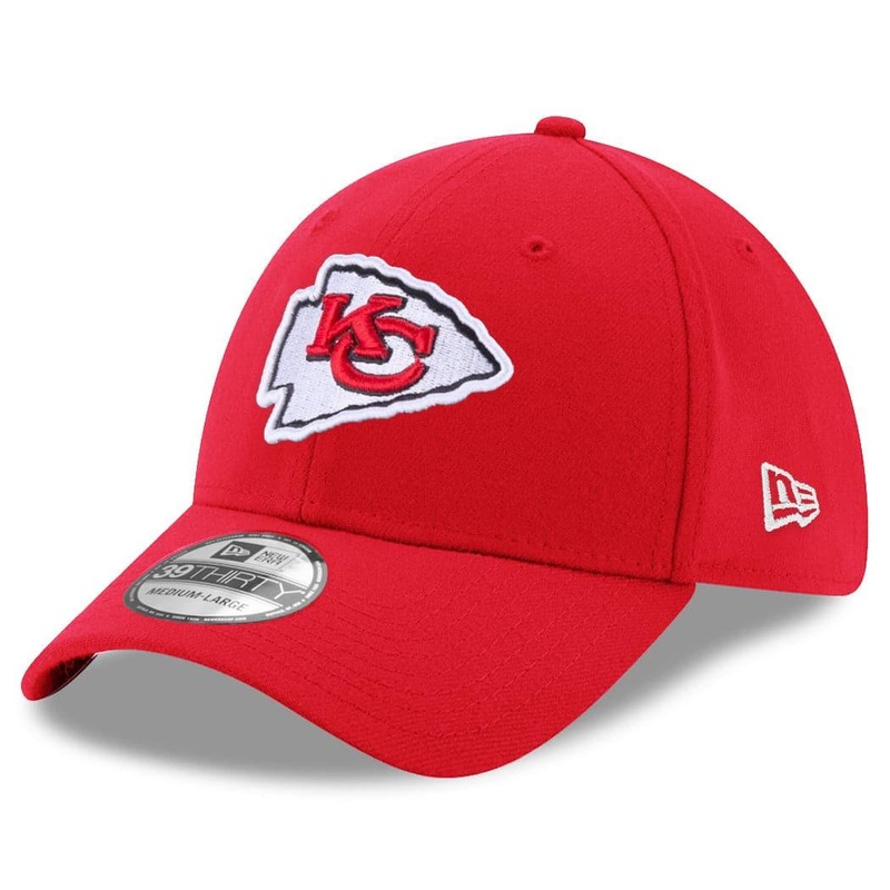 Kansas City Chiefs New Era NFL Team 39THIRTY Flex Fit Curve Hat – Red
