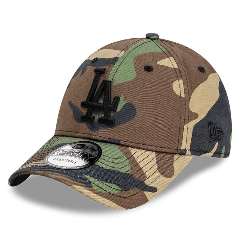Los Angeles Dodgers New Era MLB Black Tonal 9FORTY Snapback Curve Hat – Camo