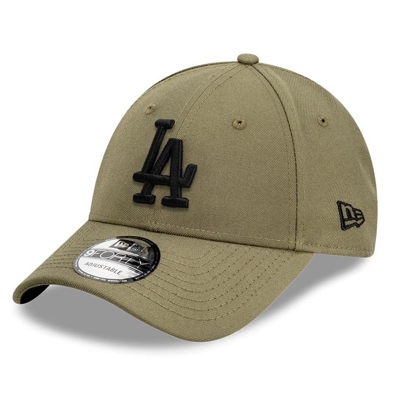 Los Angeles Dodgers New Era MLB Black Tonal 9FORTY Snapback Curve Hat – Olive