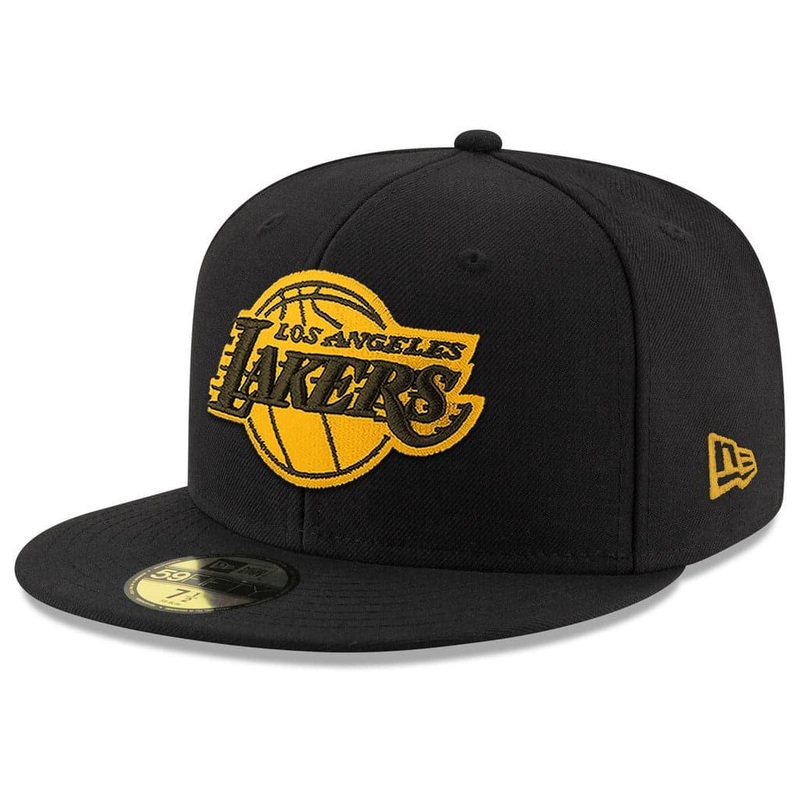 Los Angeles Lakers New Era NBA Amber Logo 59FIFTY Fitted Hat – Black