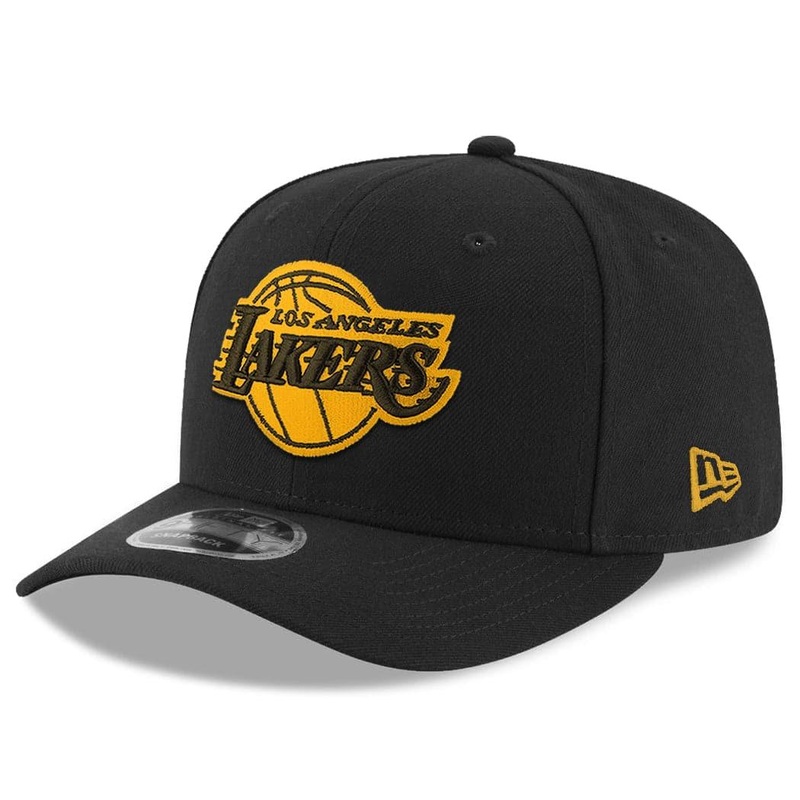 Los Angeles Lakers New Era NBA Amber Logo 9FIFTY OF Pre-Curved Snapback Hat – Black