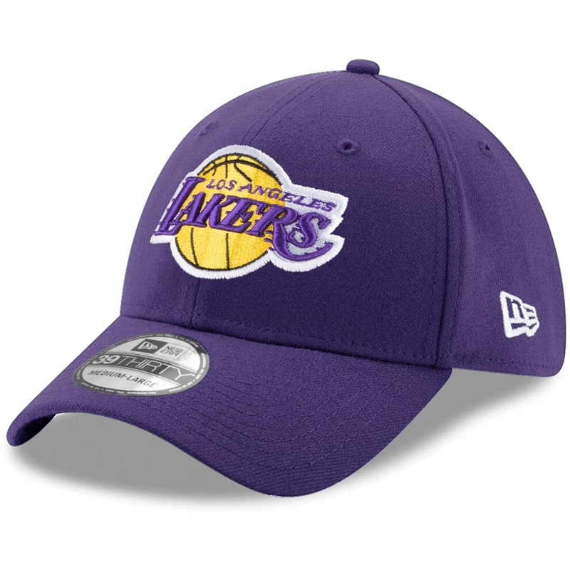 Los Angeles Lakers New Era NBA Team 39THIRTY Flex Fit Curve Hat – Purple