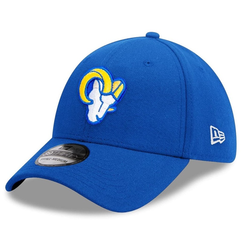 Los Angeles Rams New Era NFL Team 39THIRTY Flex Fit Curve Hat – Blue