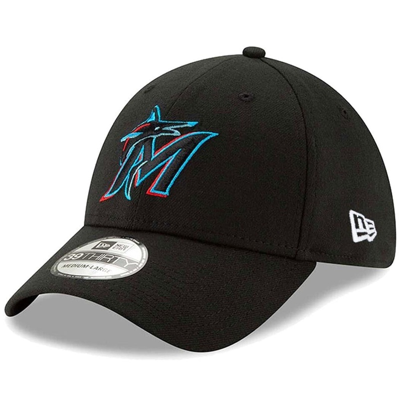 Miami Marlins New Era MLB Team 39THIRTY Stretch-Fit Hat – Black