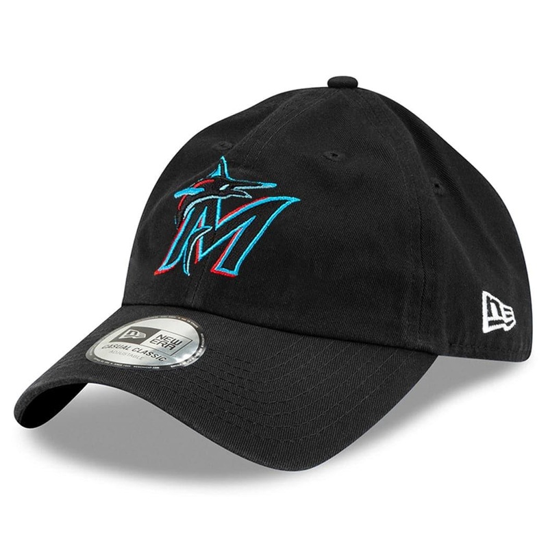 Miami Marlins New Era MLB Team Casual Classic Curve Hat – Black