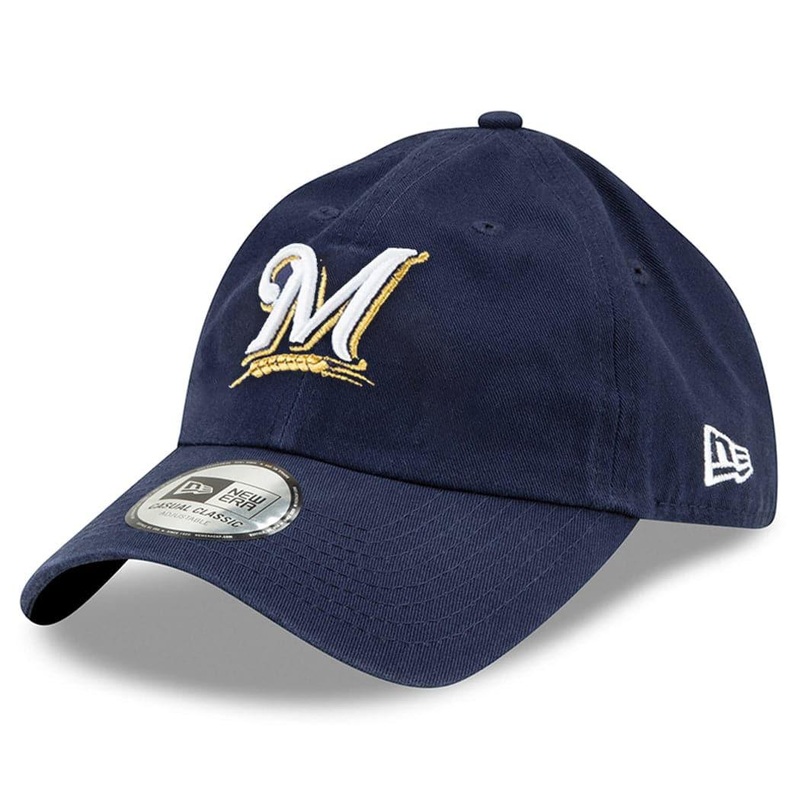 Milwaukee Brewers New Era MLB Team Casual Classic Curve Hat – Navy