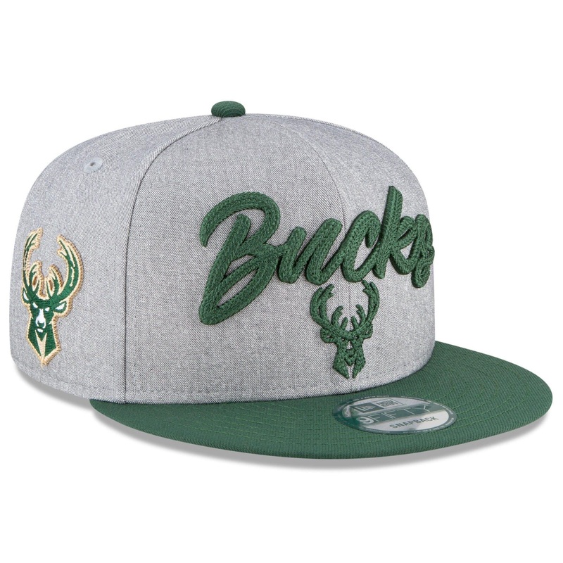 Milwaukee Bucks New Era 2020 NBA Draft 9FIFTY Snapback Hat – Heather Grey
