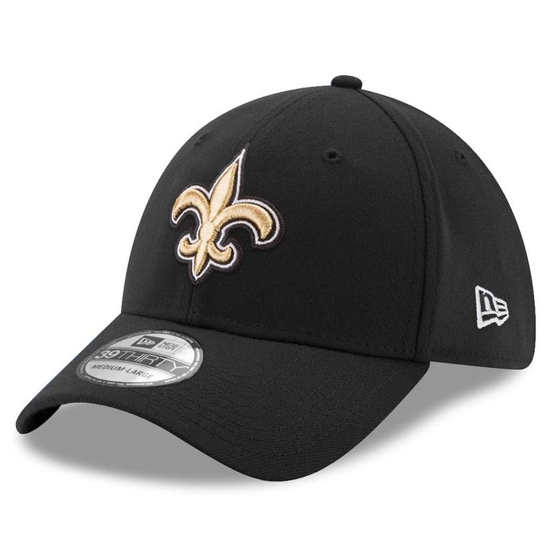 New Orleans Saints New Era NFL Team 39THIRTY Flex Fit Curve Hat – Black