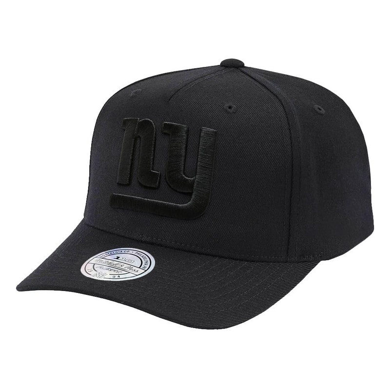 New York Giants Mitchell & Ness NFL Interception 110 Curve Snapback Hat – Black