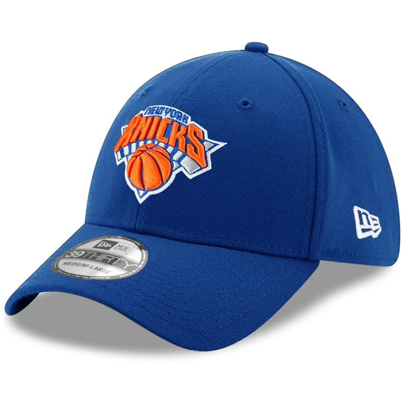 New York Knicks New Era NBA Team 39THIRTY Flex Fit Curve Hat – Blue