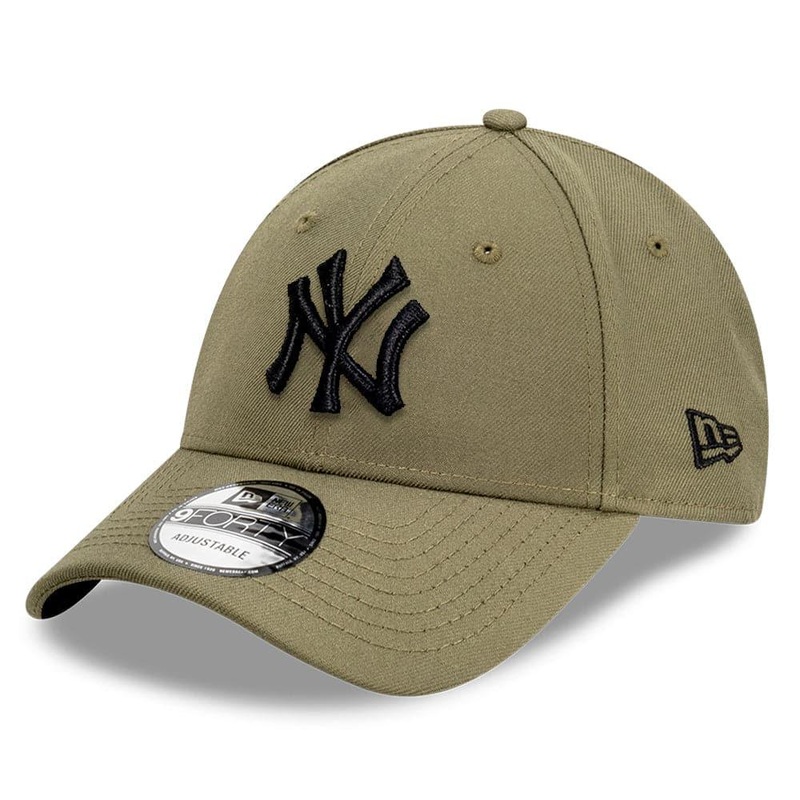 New York Yankees New Era MLB Black Tonal 9FORTY Snapback Curve Hat – Olive